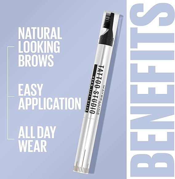 Maybelline TattooStudio Brow Lift Stick Makeup with Tinted Wax Conditioning Complex, اللون أشقر