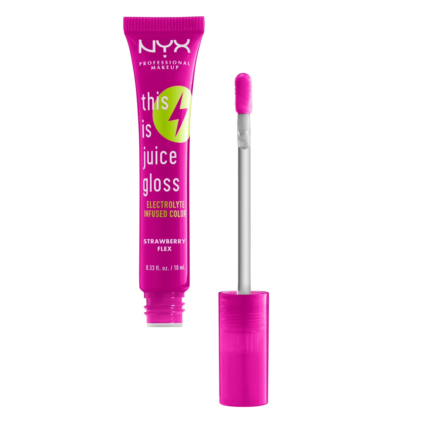 NYX Professional Makeup ملمع شفاه This Is Juice Gloss، ملمع شفاه مرطب، Strawberry Flex