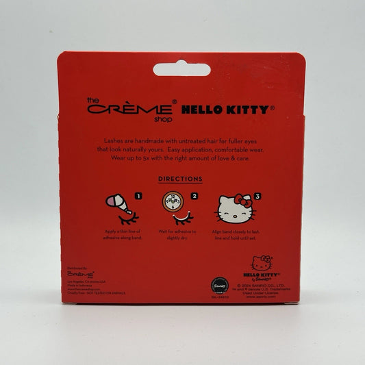 Hello Kitty Lashes The Creme Shop x Sanrio 100% Handcrafted Wispy Wink Limited